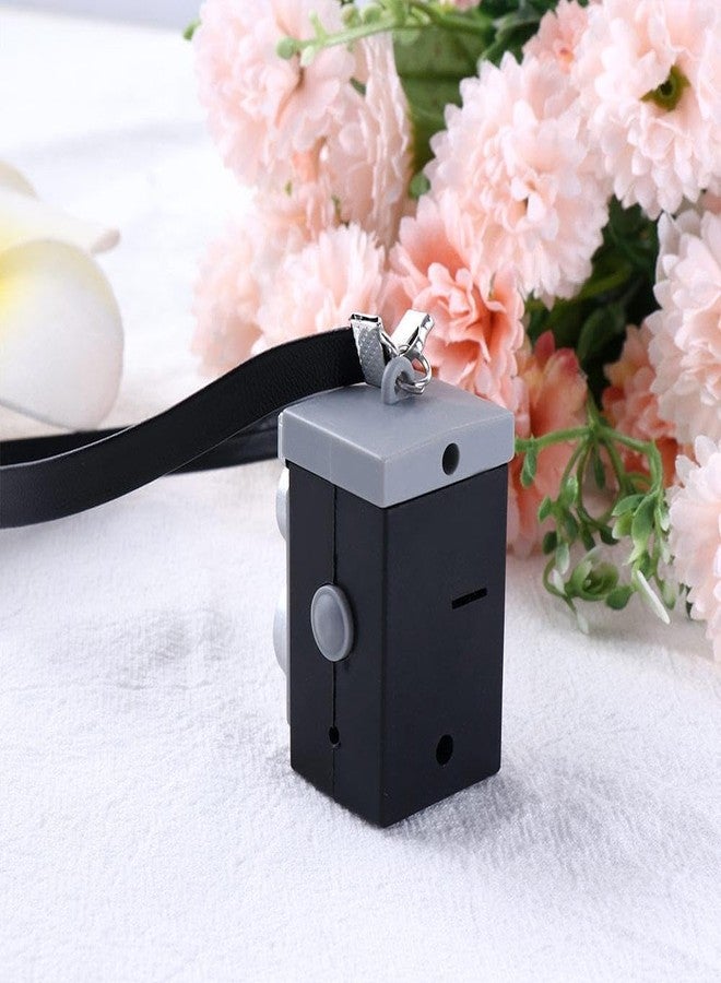 Qintreesify Black Mini Camera for Dolls, Dollhouse Miniature Digital SLR Camera, Vintage Style, Plastic, 1:12 Scale, Retro Theme, Dollhouse Accessory - Image 4
